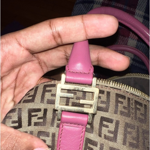 Not for sale!!!! FENDI Zucchino Forever Bauletto Boston Bag💖 - Picture 4 of 8